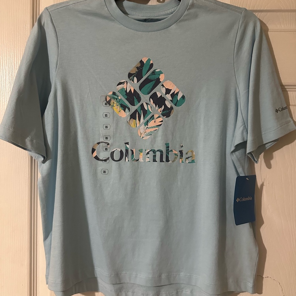 Columbia Sky Blue Logo Tee